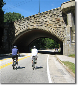 MLK Drive is closed for pedestrians and cyclists as part of the Citys annual Walk-n-Roll event.