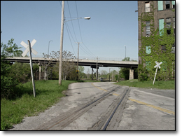 Before photo of central section of
greenway